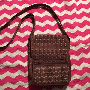 Lug Crossbody Purse - chocolate brown
